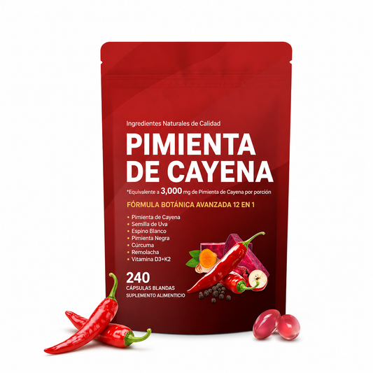 Cápsulas de Cayena con Capsaicina 3 mg
